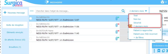 MSS - Gestion du filtrage des messages2