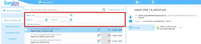 MSS - Gestion du filtrage des messages6